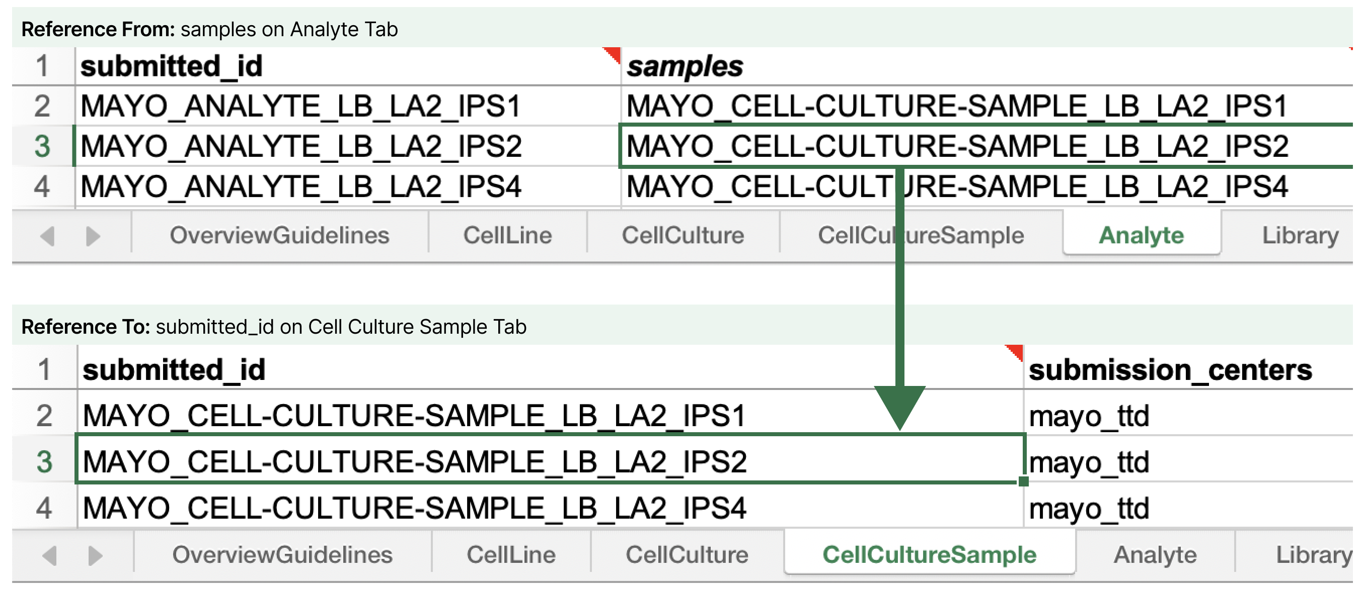 Spreadsheet Reference Screenshot